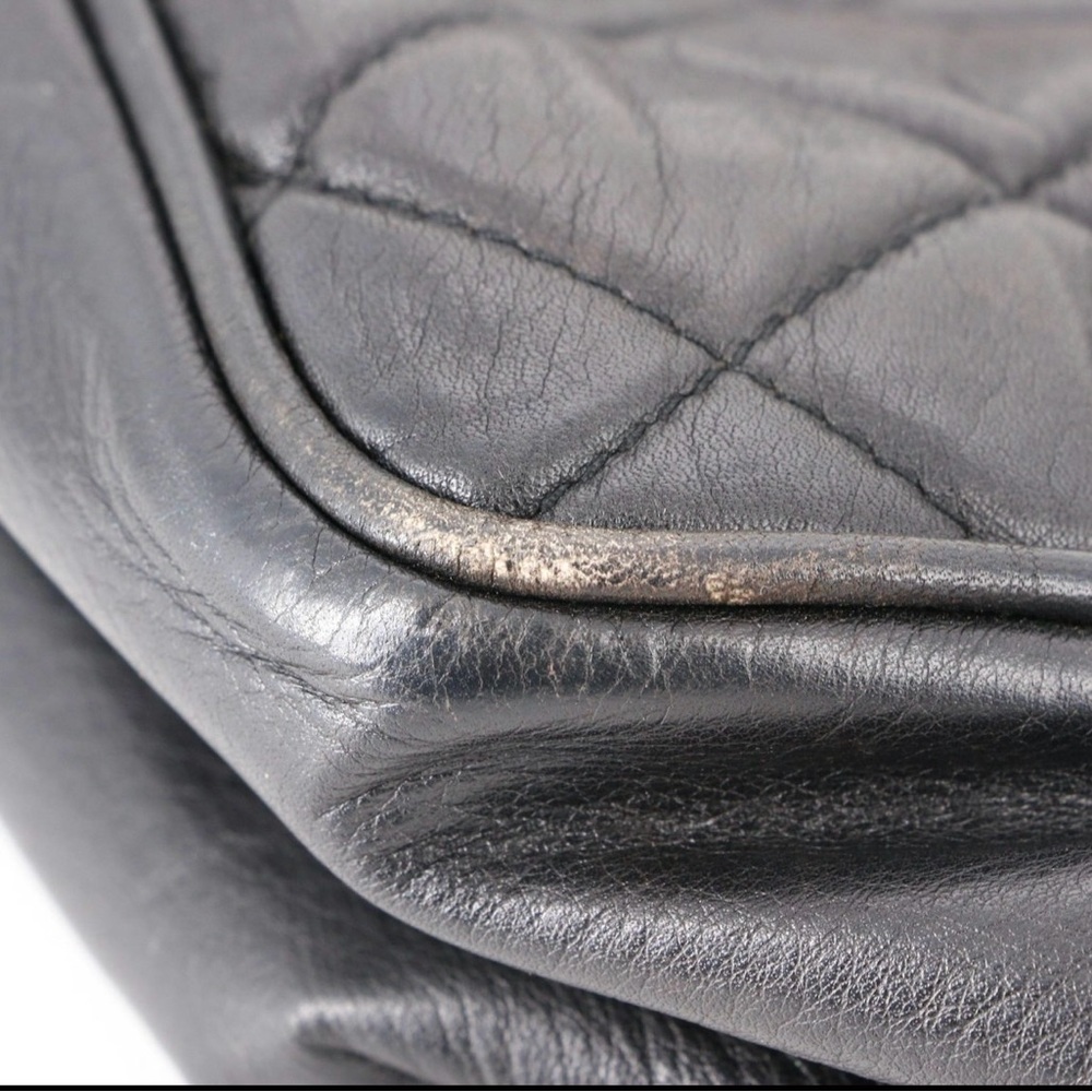 CHANEL Shoulder Black in Quilted Lambskin with Interwoven Chain Strap - Picture 12 of 14